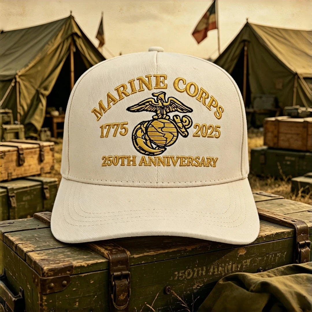 US Marine Corps 250th Anniversary 1775-2025 Embroidered Baseball Cap American Flag Adjustable Tactical Hat