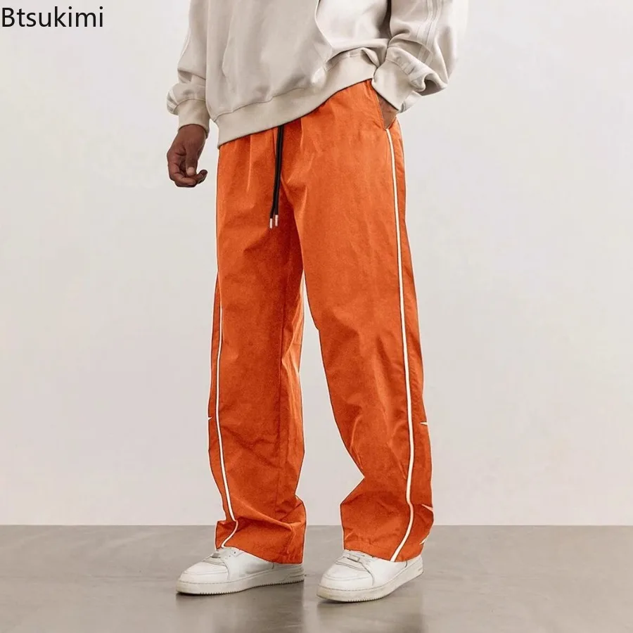 Vintage Fashion Streetwear Men's Embroidered Casual Trousers Straight Pocket Cargo Pants Male Outdoor Hiking Fishing Sweatpants - Image 3