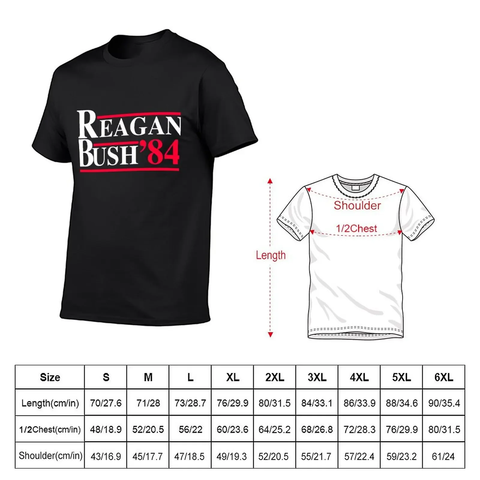 Reagan Bush '84 Retro Logo Red White Blue Election Ronald George 1984 84 Campaign T Shirt Hoodie Sticker Retro 80s 1980s T-Shirt