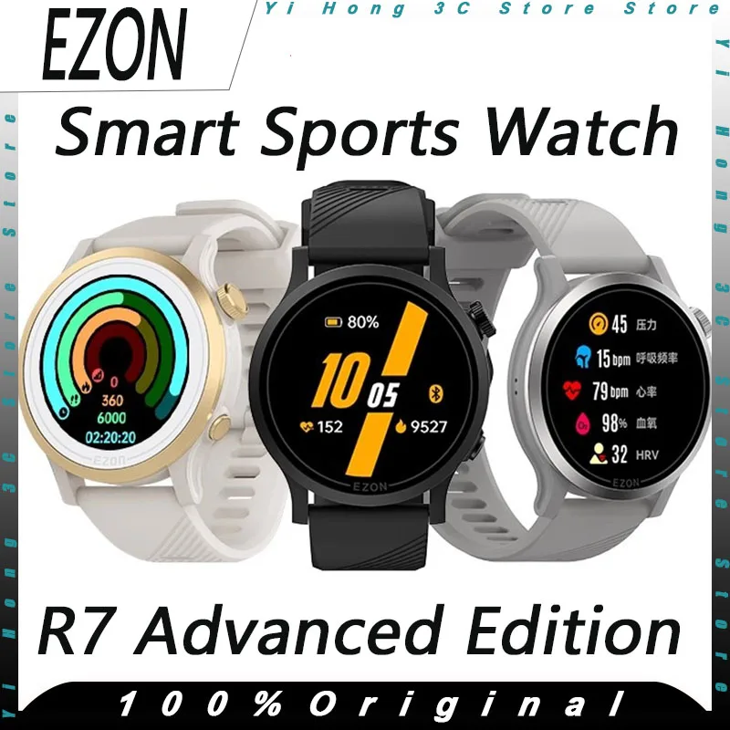

EZON R7 Advanced Edition Sports Watch GPS Heart Rate Sleep Monitor Running Marathon Swimming Smart Watch Custom Motion Data
