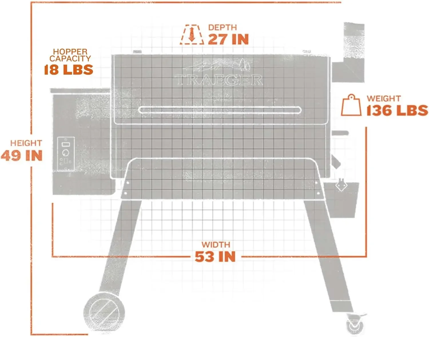 Электрический гриль и коптильня на древесных гранулах Grills Pro 34, бронза