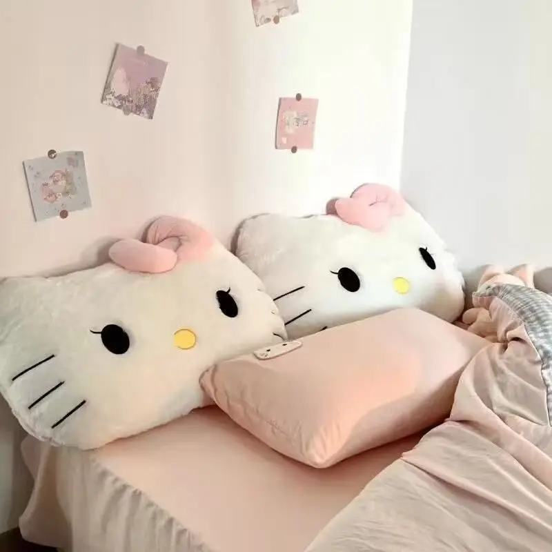 

Sanrio Comfortable Hello Kitty Plushies Soft Hug Pillow Stuffed Anime Back Cushion Sofa Bed Big Size Plushies Xmas Gift For Girl