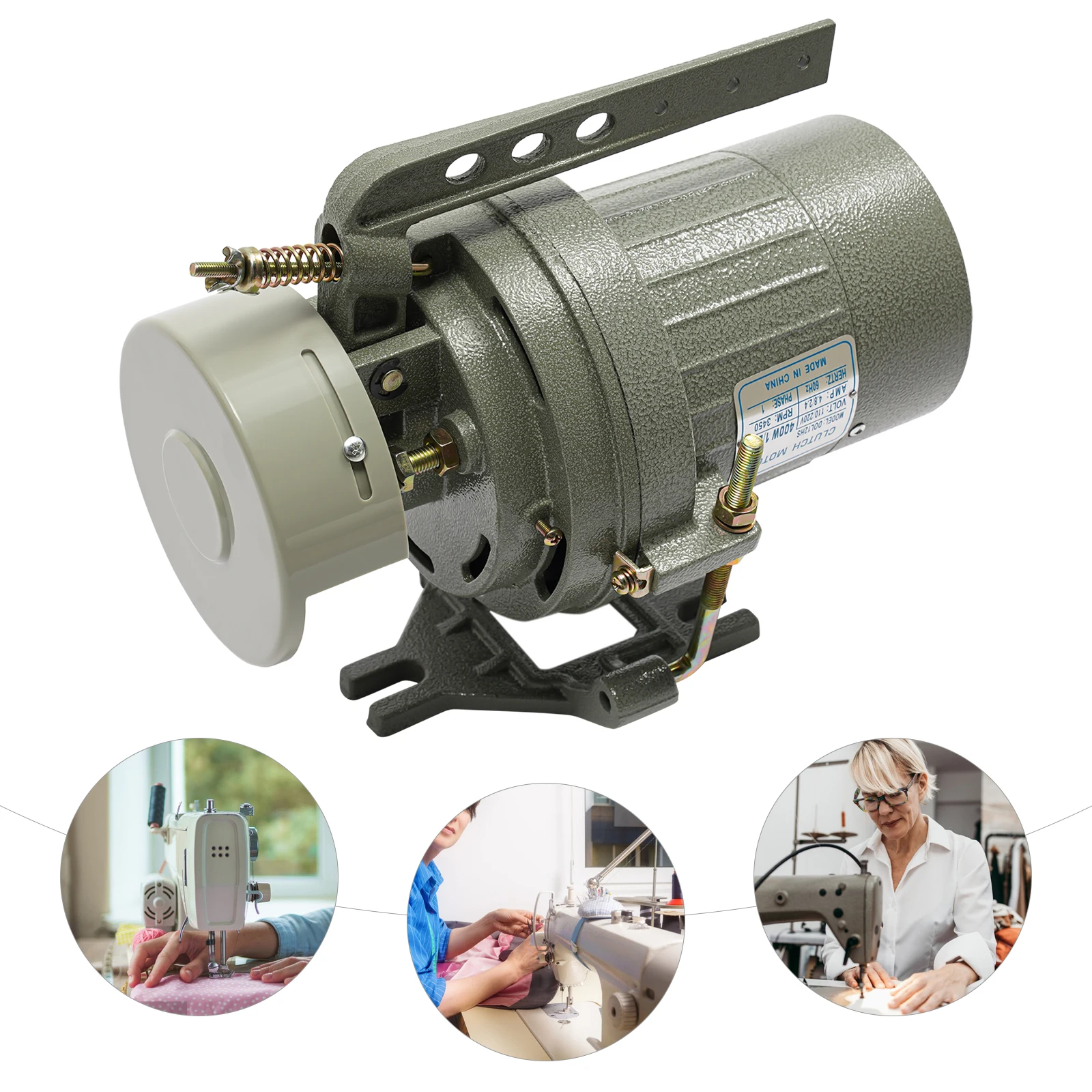 Electric Sewing Machine Motor, Clutch Motor For Industrial Sewing Machine, Grey Sewing Machine Motor Simple Installation