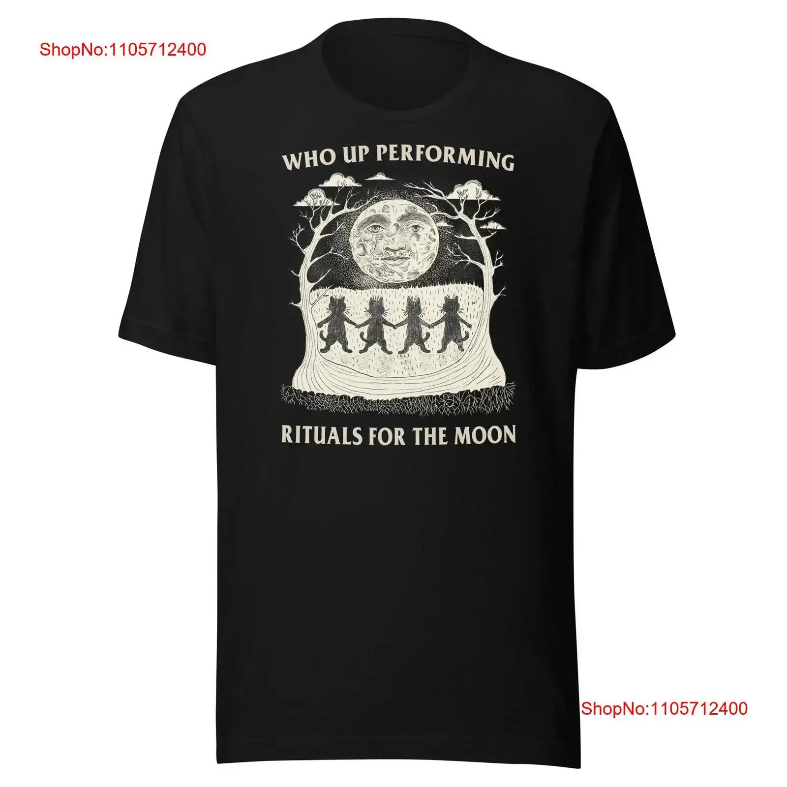 Camiseta Moon Rituals vintage, ropa de diseñador con efecto lavado, transpirable, versátil, unisex, elástica, elegante, streetwear para hombre