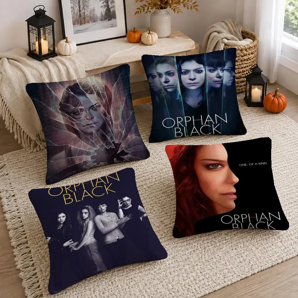 TV Series Orphan Black Cushion Cover Short Plush Pillow Cover, Washable Wrinkle-Resistant for Sofa Bedroom Decor Gift