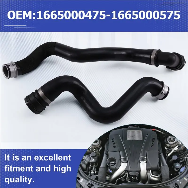 

ZHANGU Car Engine Upper And Lower Cooling Water Pipe 1665000475 1665000575 For Mercedes Benz W166 W292 GLE350 GLS350