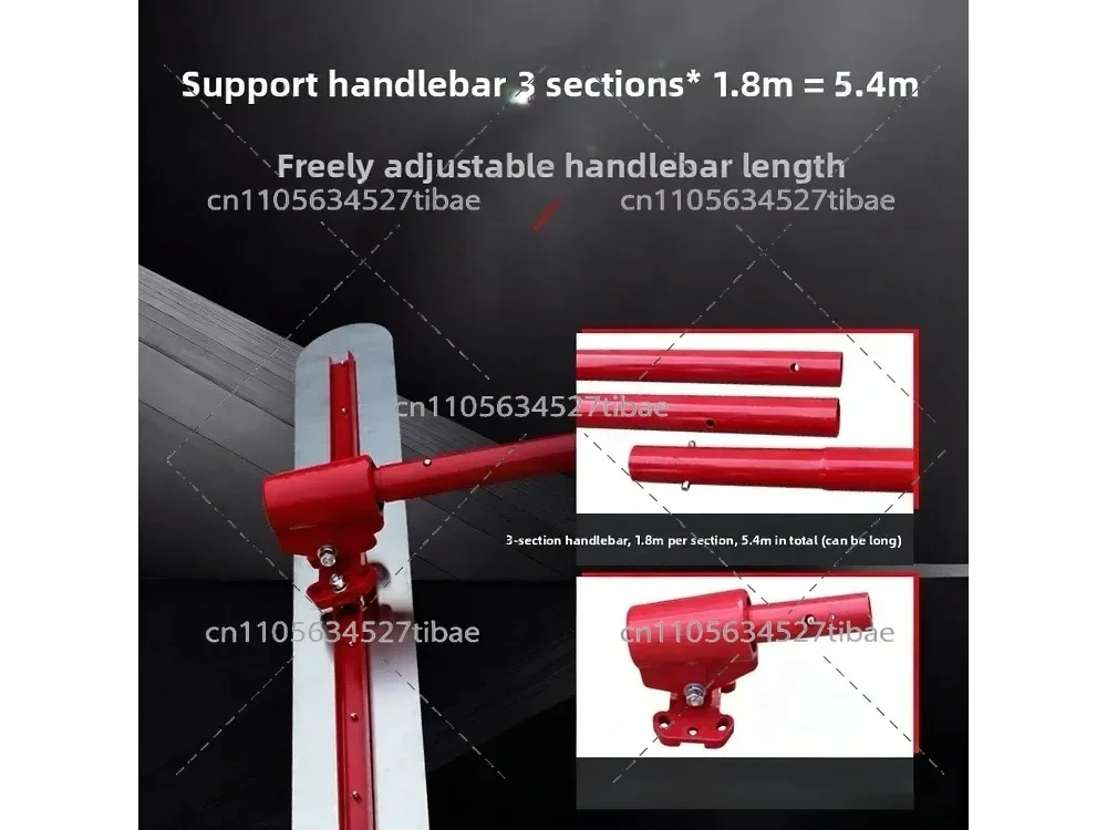 Cement Pavement Small Trowel Push-Pull Leveler with Extension Rod Scraping Polishing Plate for Surface Finishing