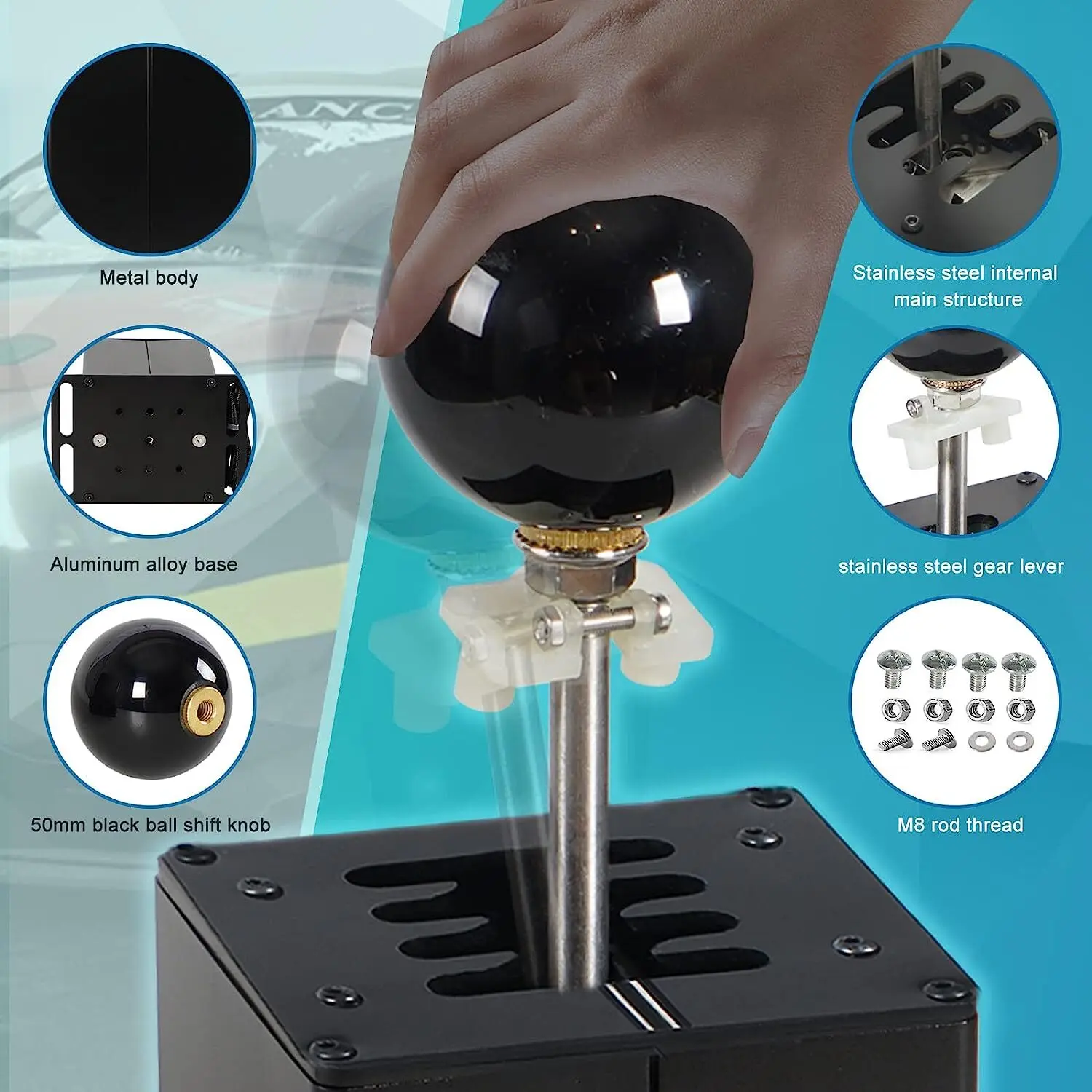 الكمبيوتر USB محاكي شيفتر فرملة اليد مع 7 + R H شيفتر كليب ل لوجيتك G29 G27 لعبة سباق GT THRUSTMASTER T300 T500