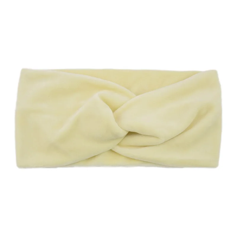 Samt-Stirnband mit elastischem Drehverschluss für Yoga, Gesichtsreinigung und Make-up – Detail 9