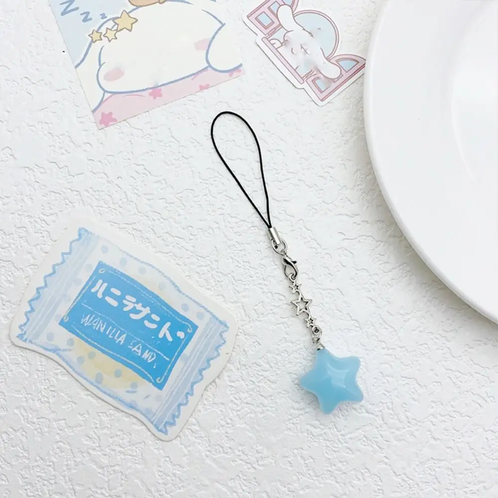 

Fashion Star Star Phone Strap Pendant Universal Phone Hanging Rope Stylish Candy Color Mobile Phone Chain Couple Gift