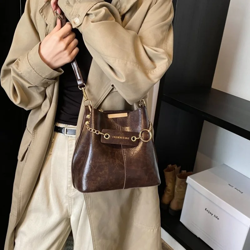 

Women's Crossbody Bag Genuine Leather Handbag Famous Designer Shoulder Bag Elegant Tote Bags Classic Popular Ladies