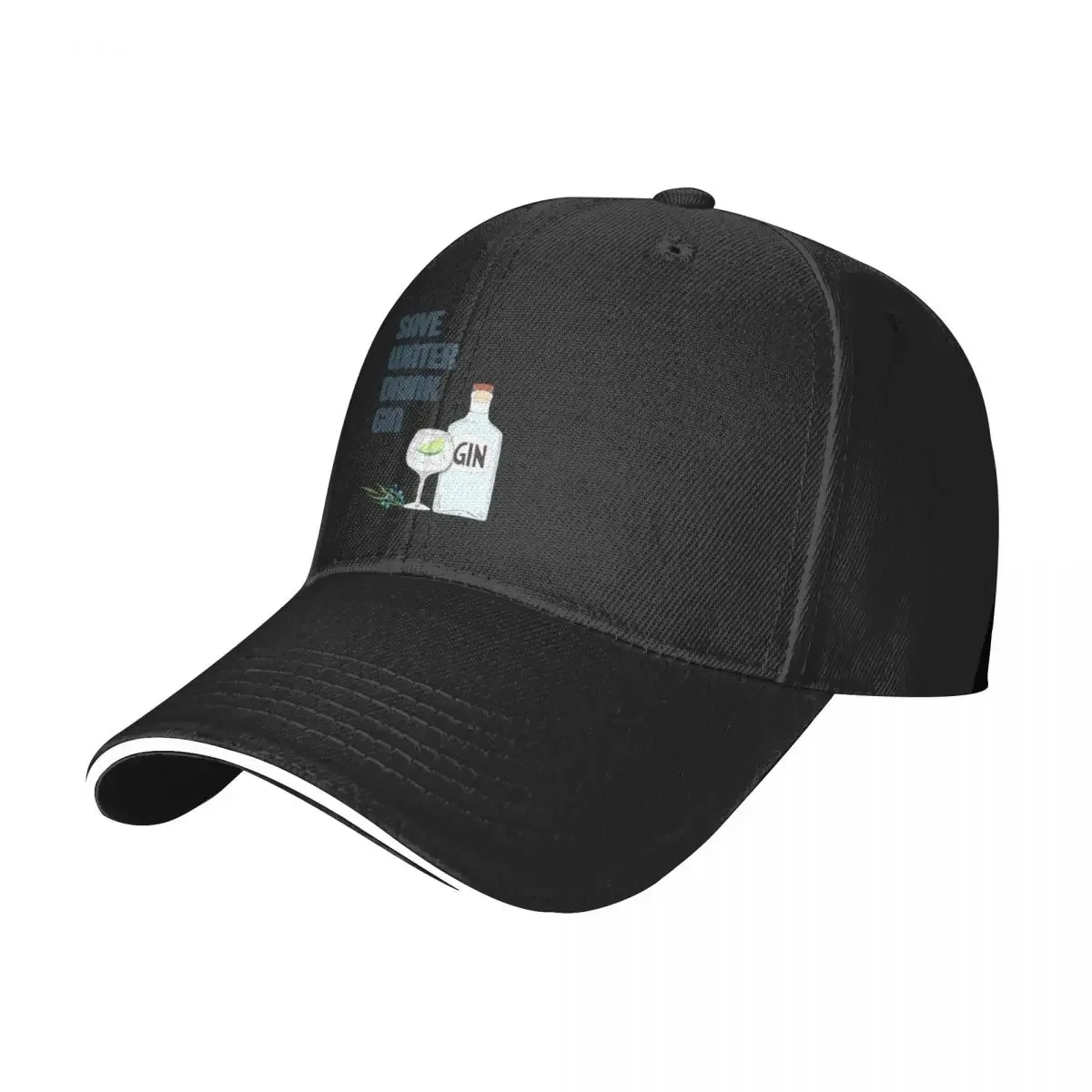 Save water drink gin funny gin tonic bottle quote Baseball Cap Hood Snap Back Hat Thermal Visor Visor Hats Man Women's