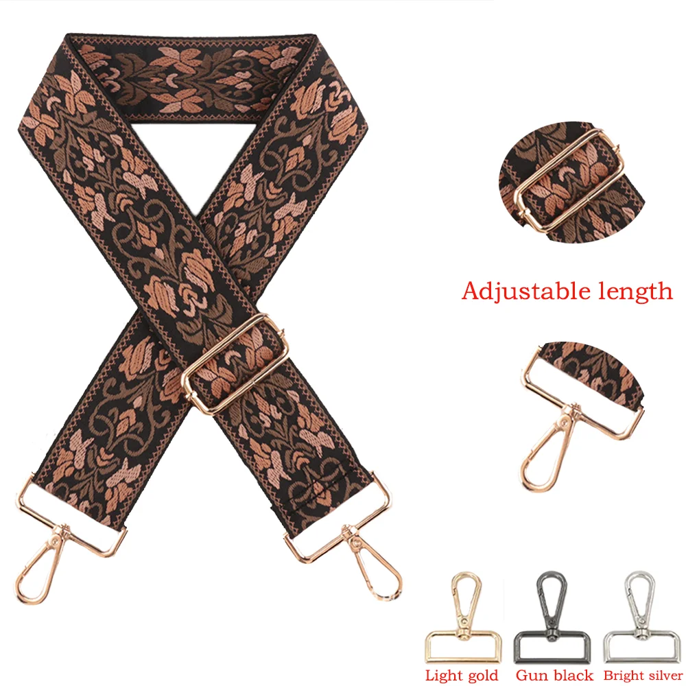 

DIY Long 5CM Wide Jacquard Shoulder Strap Replaceable Handbags Nylon Women's Crossbody Accessories Pouch Strap Shoulder Strap