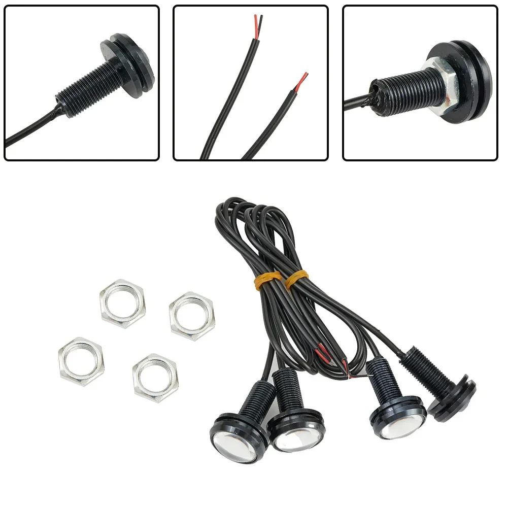 4Pcs LED Car Auto DRL Daytime Running Lights 12V 15W  White Backup Lamp Automobiles Reversing Parking Signal Lamp image 4