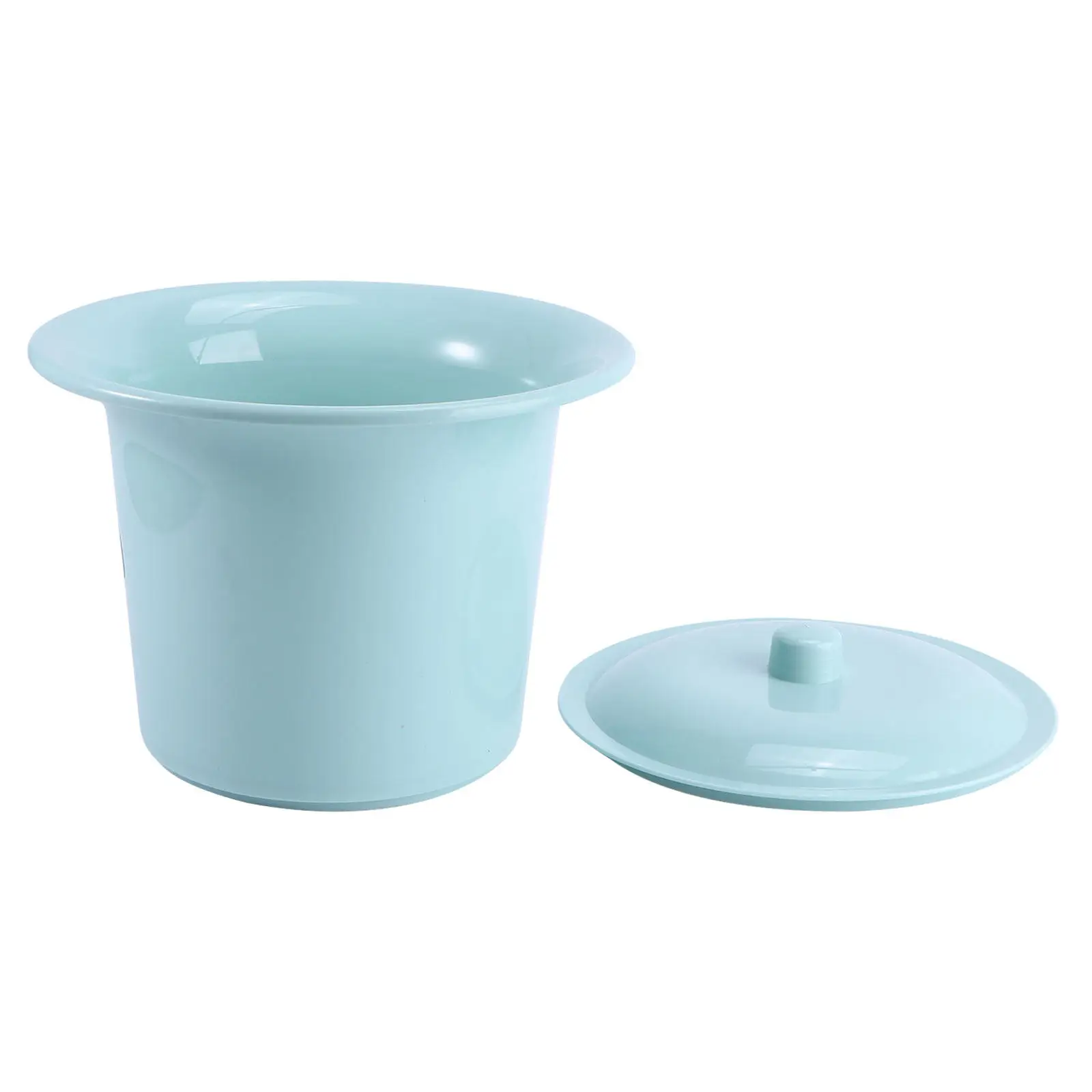1Pcs Plastic Bedpan with Lid Lightweight Portable Spittoon for Seniors Kids Home Urinal Bucket Chamber Pot Deep Non Splash