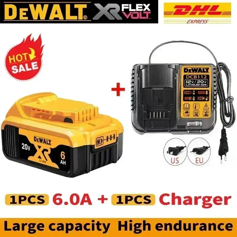 ? ? Originele DeWalt 6Ah/5Ah 20V batterij vervangbaar voor DCD887 DCD805 DCF860 Dcd796 DCG406 DCF880 DCF512 DCD805 accugereedschap