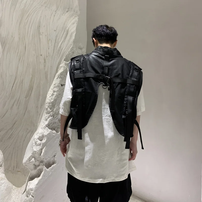 

Spring and Summer Heavy Industry Locomotive Coat Men's Design Sense Mechanical Style Tooling High-Grade Sense Trendy Vest