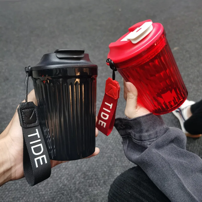 Outdoor sports water bottle personalized direct drinking water bottle Pp material portable office niche coffee cup