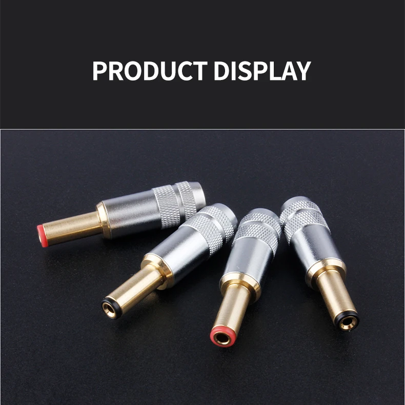 YYAUDIO Kupferbeschichteter Gold-DC-2.1G/2.5G DC-Stromstecker Schweißanschluss für Lineare Stromversorgung 1 Stück – Detail 7