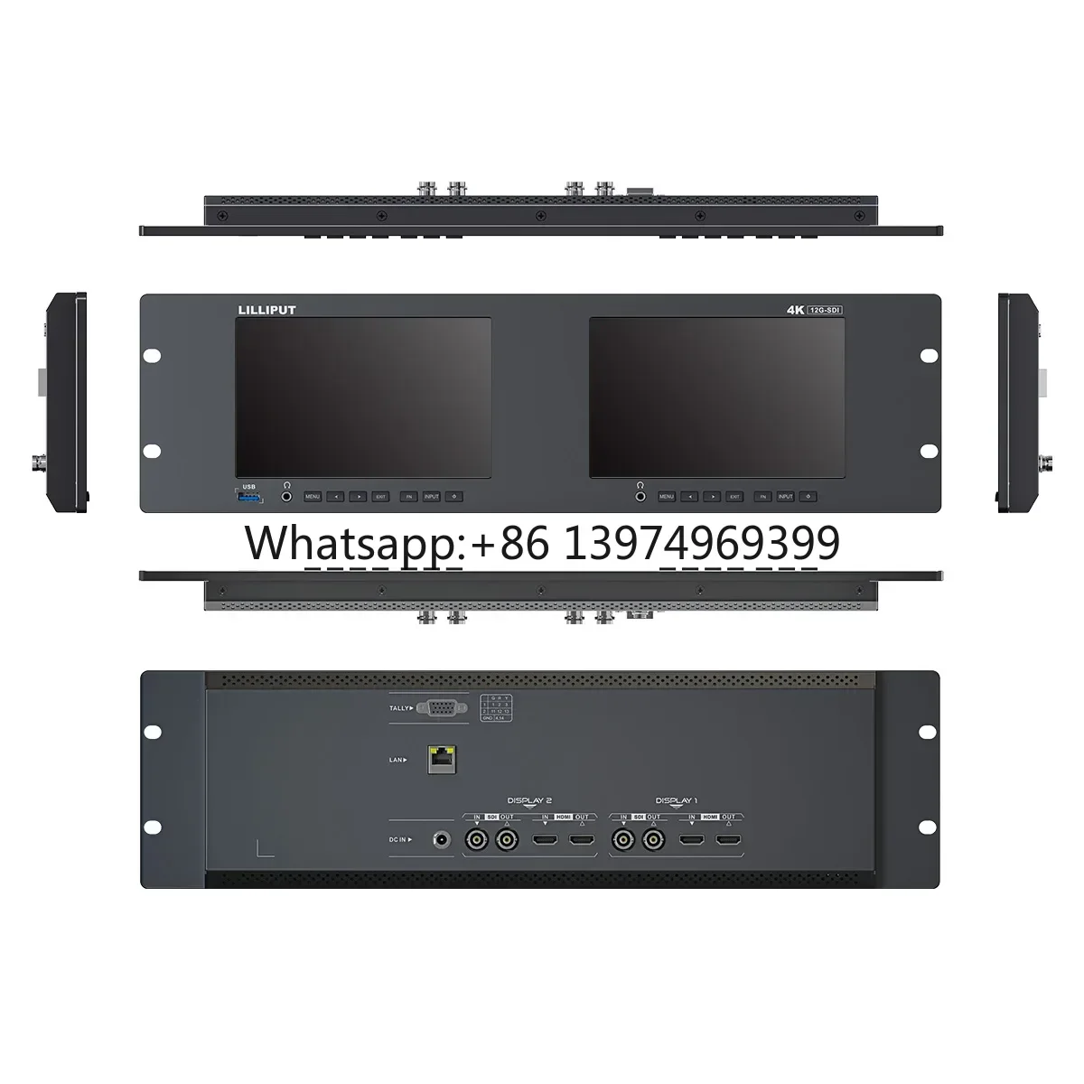 New 3RU Rack Mount surveillance with HDMI 2.0 and 12G-SDI Port Remote Control Broadcast surveillance factory