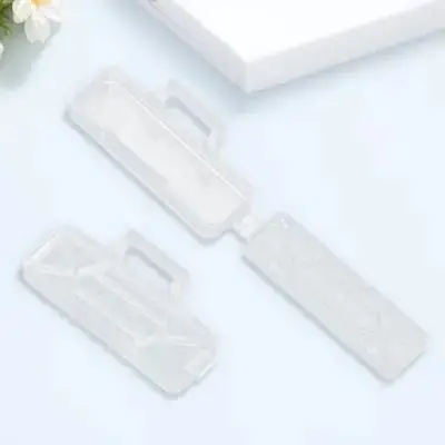 

100Pcs Cable Label Identification Case Transparent Plastic Wire Tag Holder Box for Computer Appliance Wiring Oil