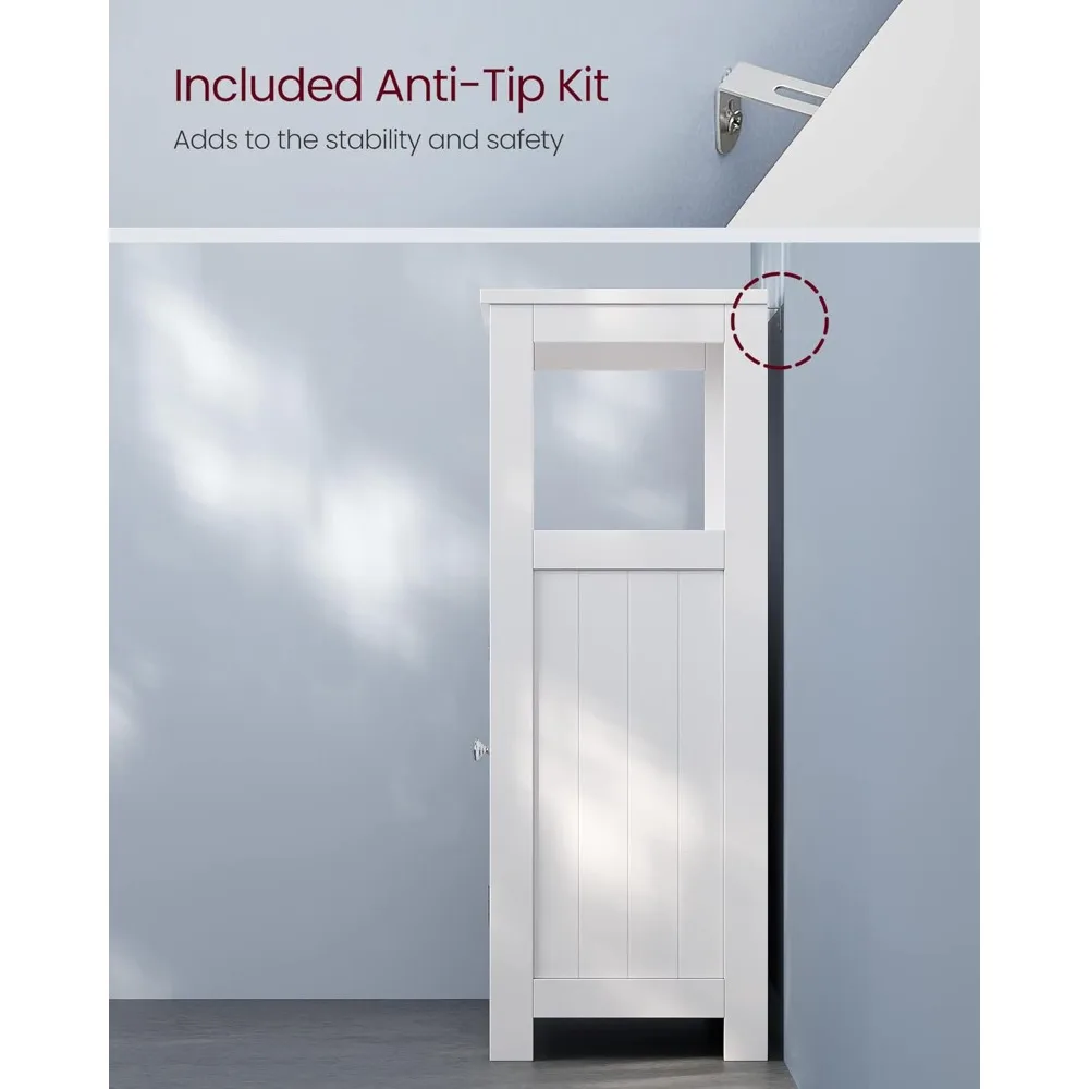 خزانة أرضية، وحدة تخزين قائمة بذاتها مع أبواب مصراع مزدوجة ورف قابل للتعديل، لغرفة المعيشة، الحمام #5