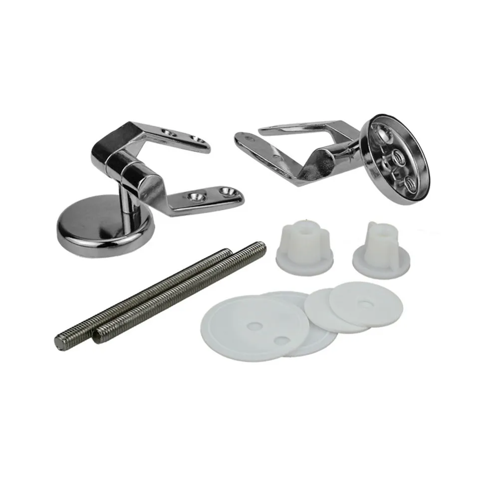 

Zinc Alloy Toilet Lid Hinge Set Strong Corrosion Resistant Universal Fit for All Toilet Styles Includes Mounting Hardware Quick