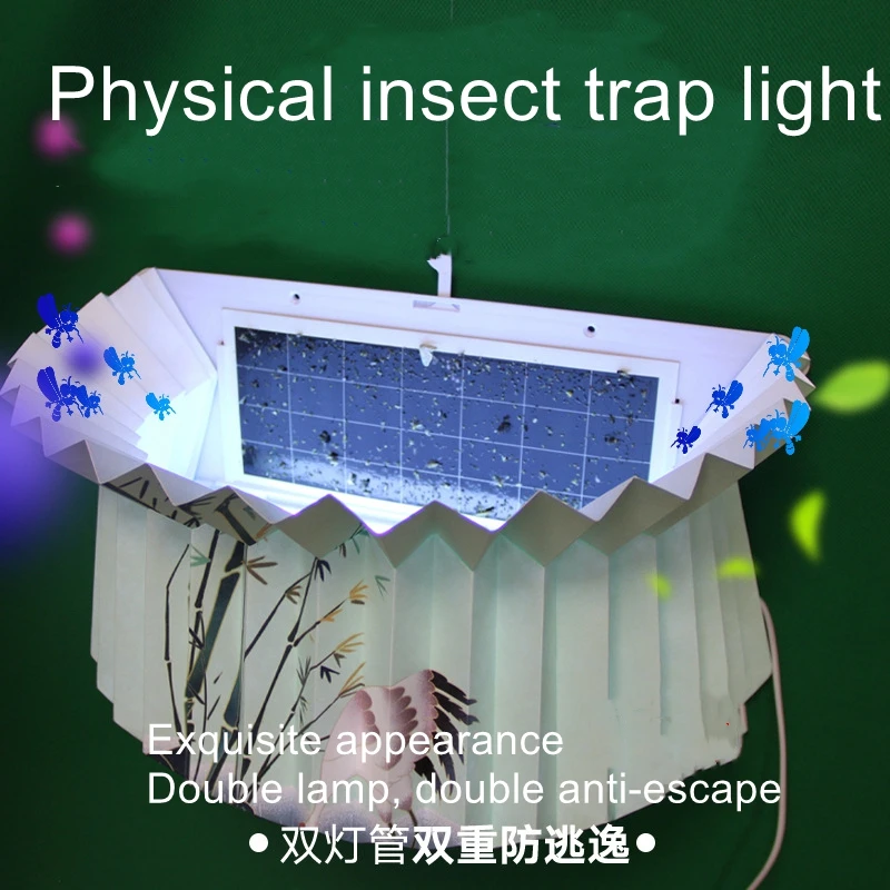 Lámpara led para mosquitos, Exterminador de mosquitos para interiores, lámpara comercial para trampa de insectos, lámpara para moscas montada en la pared