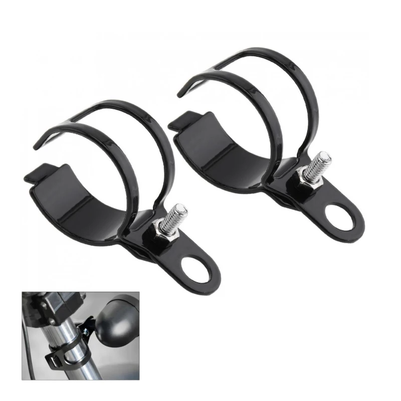 AliExpress NONE 2PCS 27-36mm Front Fork Clamp Left Right Motorcycle Turn Signal Lights Mount Fixed Bracket Modified Bike Motorbike Accessories