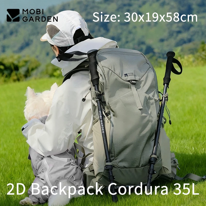 Mochila de jardín MOBI para hombre y mujer 2D Cordura al aire libre 35L capacidad senderismo barranquismo montañismo viaje correr impermeable