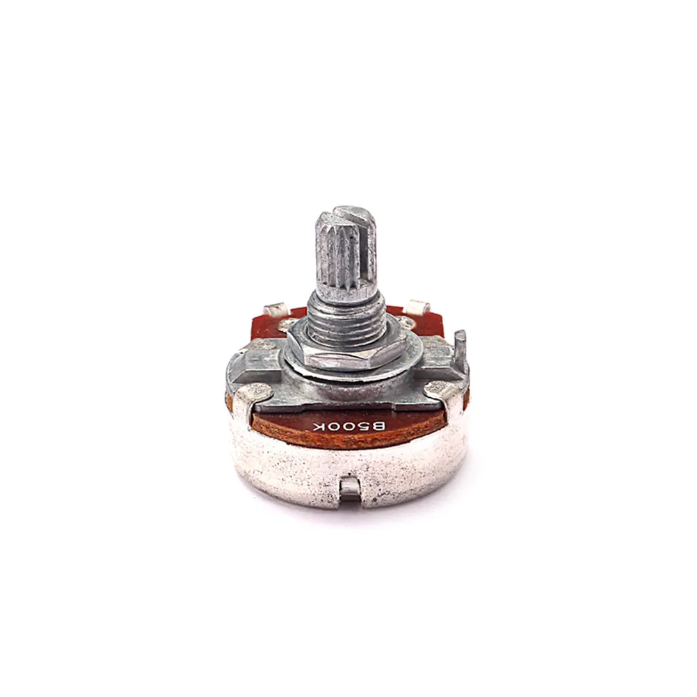 B500k Guitar Potentiometer Audio Linear Log Taper Volume Tone Control Replacement for Electric Guitar Amp DIY Upgrade 15Mm Shaft