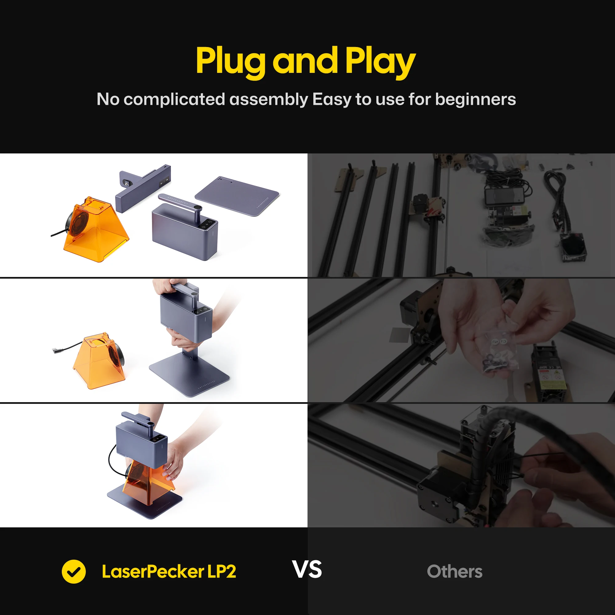 Laserpecker LP2 Mini Portable Laser Engraver Handheld Woodworking Tool  DIY Crafts powerful laser High speed Bluetooth 5.0