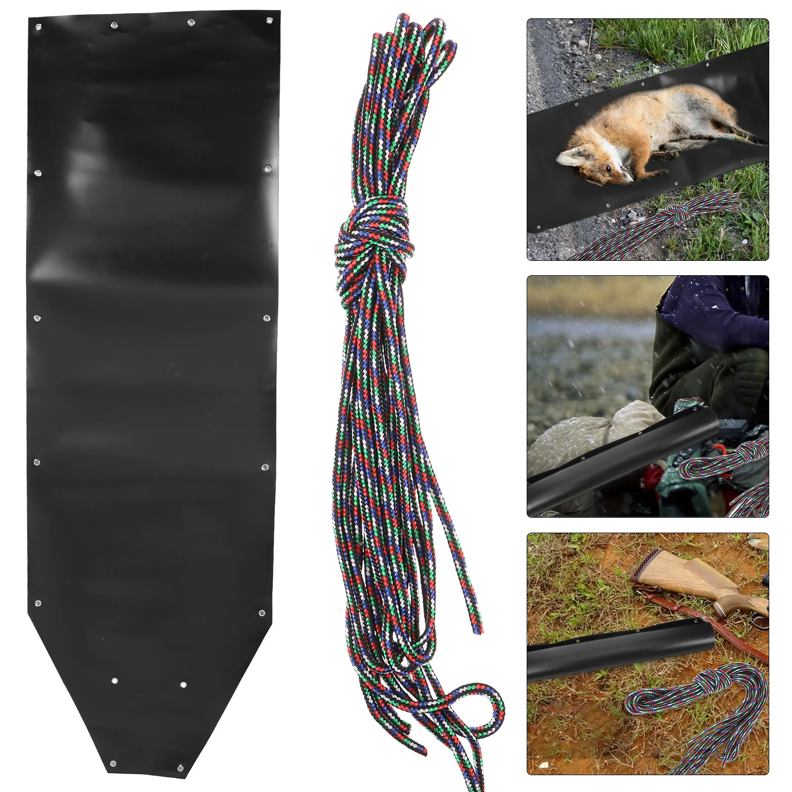 1Set Slitta da trascinamento in plastica Durevole Slitta da cervo Accessori da caccia Attrezzatura da esterno Kit di trasporto Slitte Haunting Supply Slitte per adulti