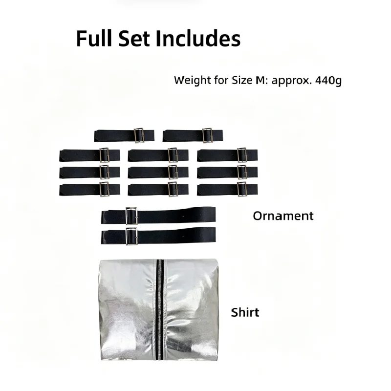 Michael Jackson Adult Cosplay Costume Silver Jacket Cyberpunk Retro Rock Star for Stage Performance Halloween Comic Con view 6