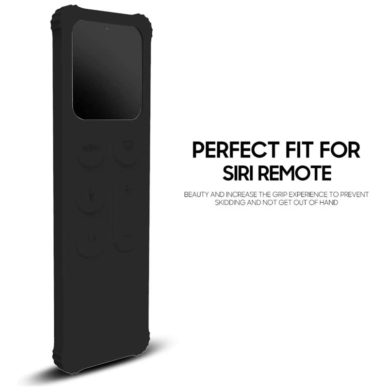 Anti Slip Capa de Silicone para Apple TV, caso remoto, caixa de TV protetora, prova de choque, 4K, 4ª geração