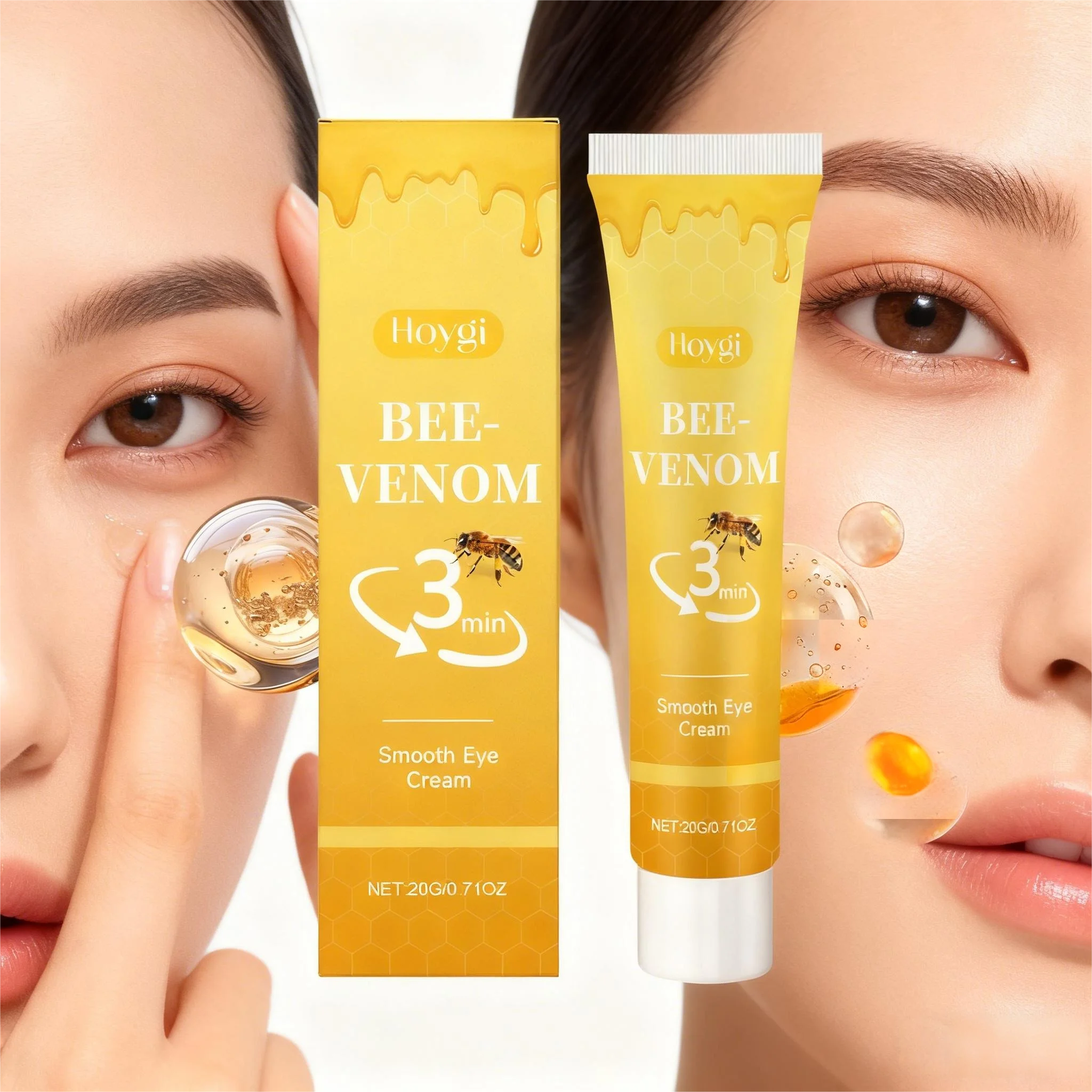 

Bee Venom Eye Cream Anti Puffiness Dark Circle Removal Eye Bag Firming Lifting Eye Increase Elasticity Massage Smooth Eye Cream