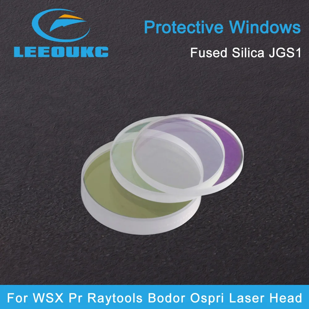 100Pcs/Lot Laser Protective Windows Protection Window Lens 27.9*4.1/30*5/37*7 For WSX Pr Raytools Bodor Ospri Laser Head