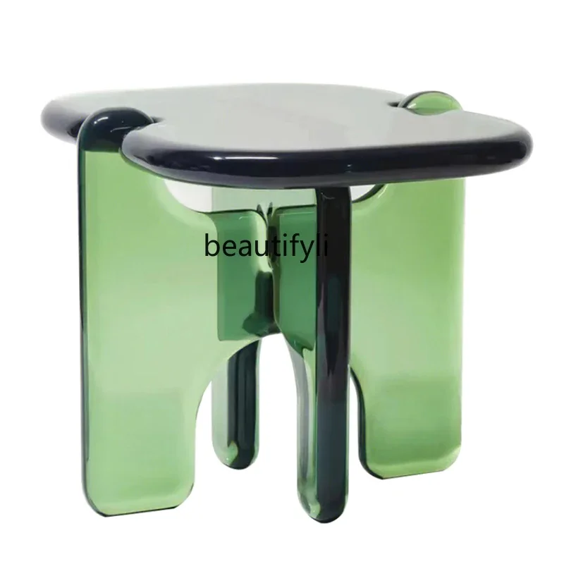 

Modern Designer Acrylic Tea Table Transparent Advanced Sense Creative Strange Shape Splicing Side Table