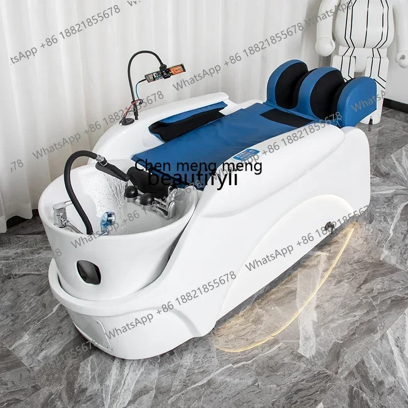 P178 سرير شامبو للتدليك الكهربائي الذكي الأوتوماتيكي، حوض سيراميك، سرير تنظيف، محل حلاقة لصالون الشعر