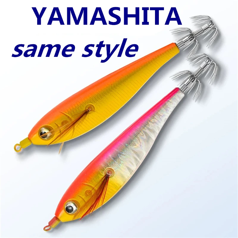 

8068 9,5 см 9 г 1 шт. LURETV Япония YAMASHITA тот же стиль деревянные креветки Тото SUTTE R WS95BL кальмар крючок приманка светящиеся деревянные креветки