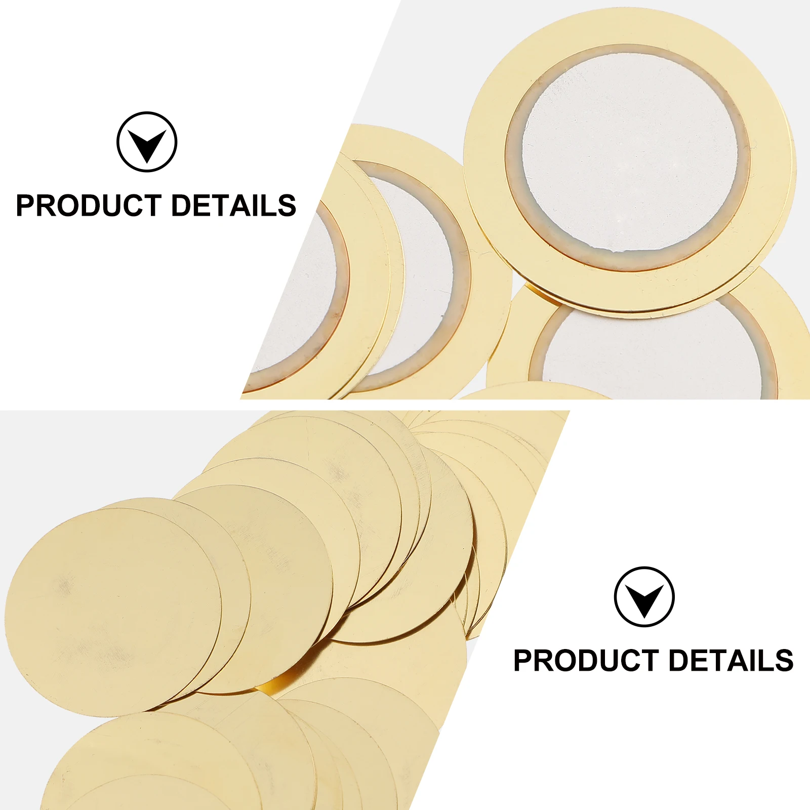 

50pcs Piezo Discs Acoustic Transducers Guitar Pickups Vibration Sensors Sound Detection Electronics Accessories