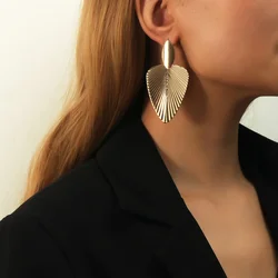 New Exaggerated Simple Geometric Metal Earrings Women's Party Jewelry Accessories