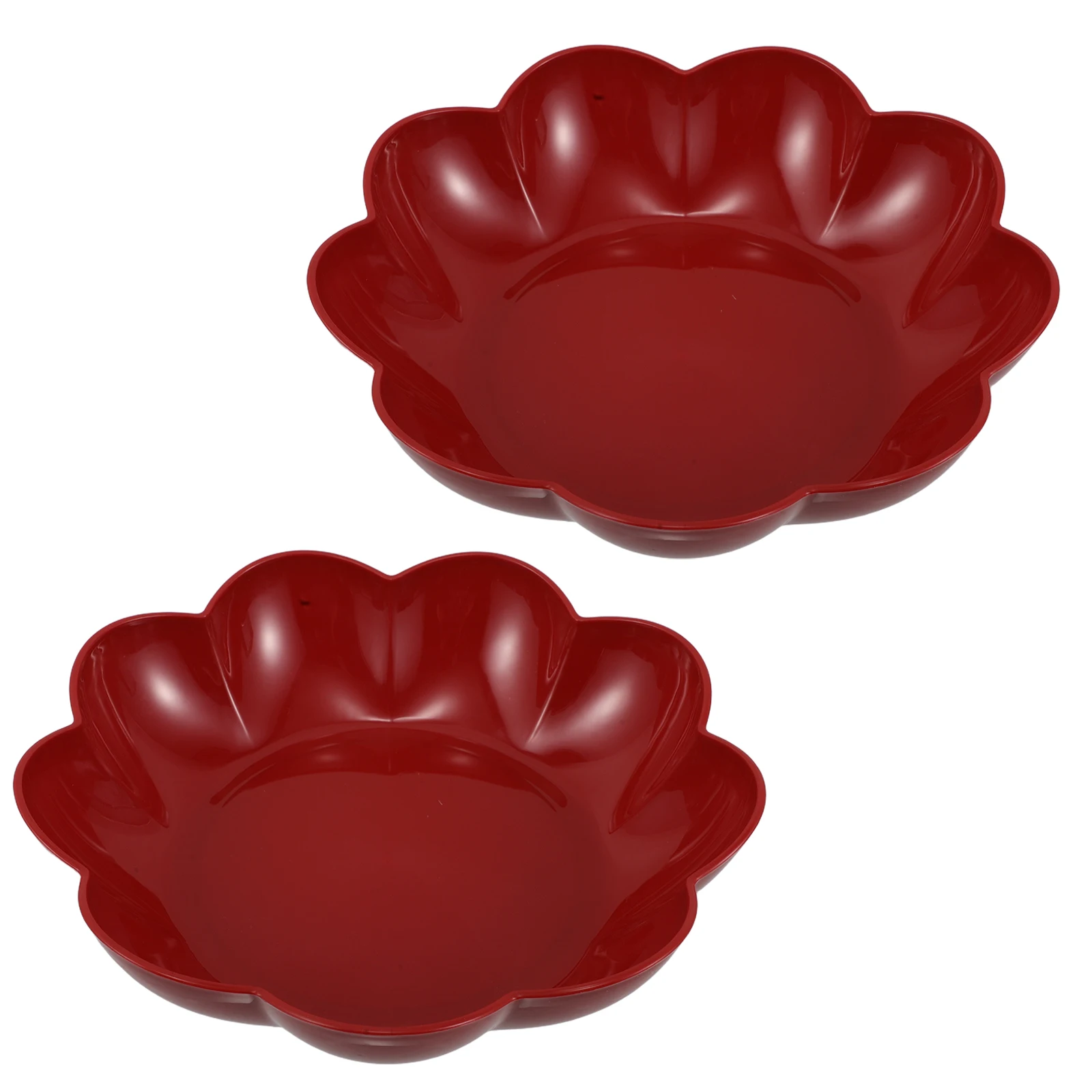 

2 Pcs Household Candy Dish Plastic Serving Bowls Snack Nut Plates Cookie Trays Round Dessert Party Fruit Platter Appetizer Tray