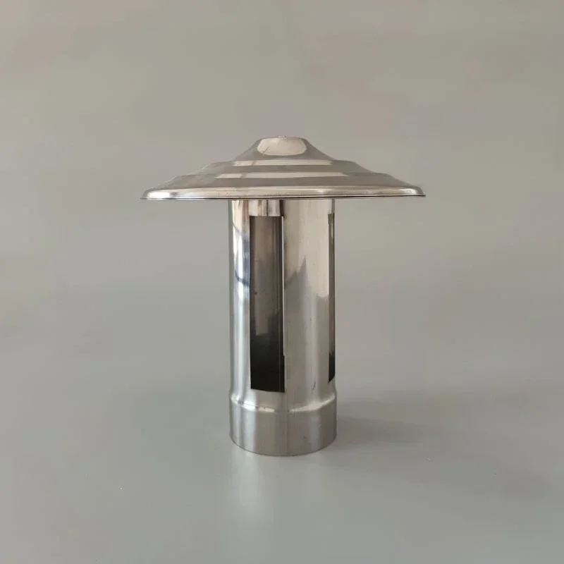 1PC Stainless Steel Rain Cap Chimney Flue Cowl Draft Shield Pipe Rain Cover for Stove Fireplace Chimney Pipe Protector
