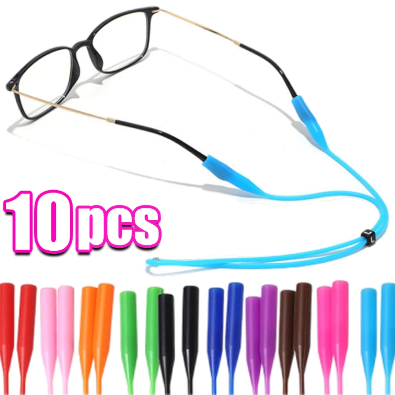 

Fashion Sports Eyewear Retainer Candy Color Silicone Sunglasses Women Men Eyeglasses Straps Adjustable Glasses Elastic Holder