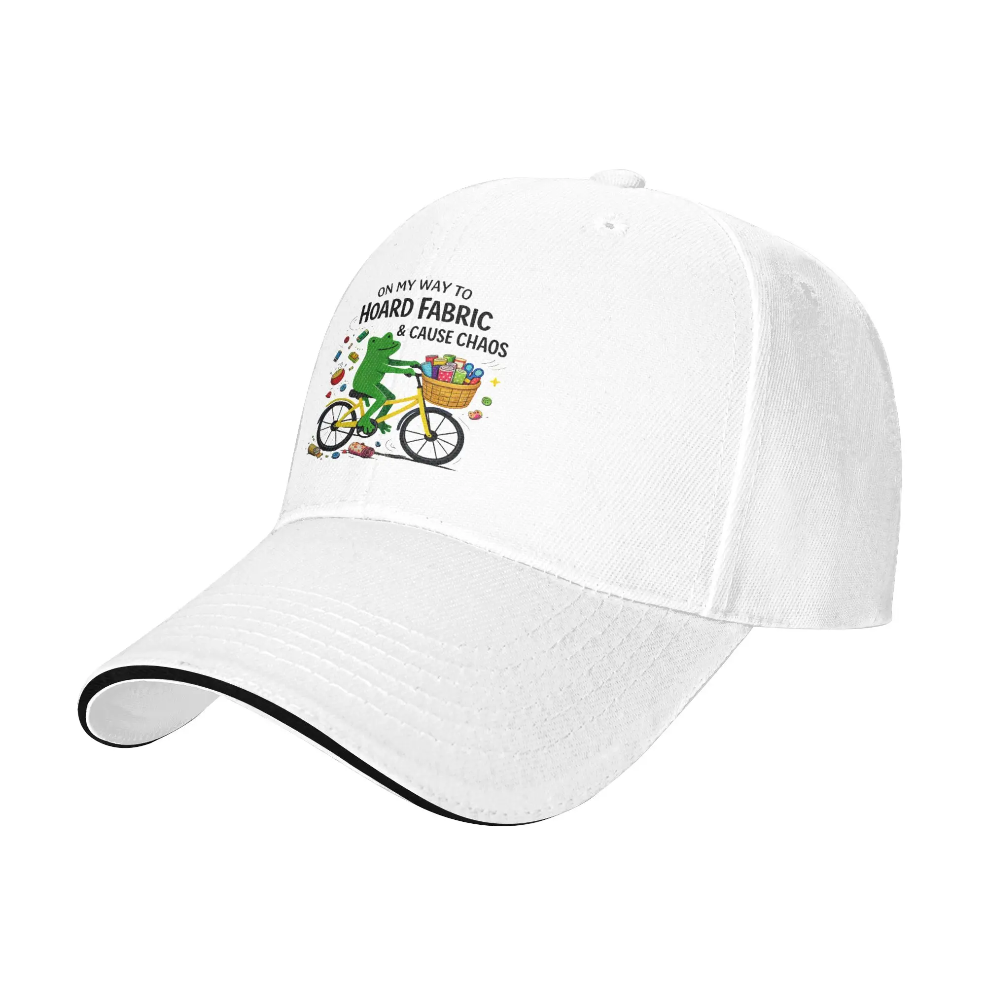 On My Way to Hoard Fabrics and Cause Chaos Caps For Men Women Fashion Baseball Cap  Trucker Hat Daily Headewear Adjustable Fit
