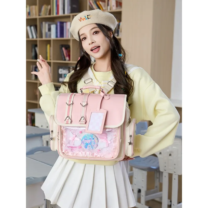 Transparent Mochilas Mujer Y2K Mochila Preppy Style Ita Bag High Capacity Bolsas Commuter Backpack Bags for Woman