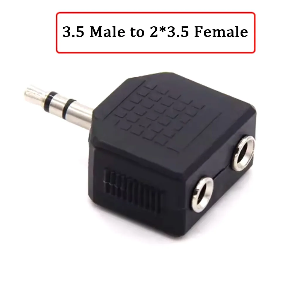 1pcs 6.35/6.5mm Male to 3.5mm Audio Stereo/Mono Jack Female to 2 RCA Male Audio Jack Connector Adapter Converter for Speaker