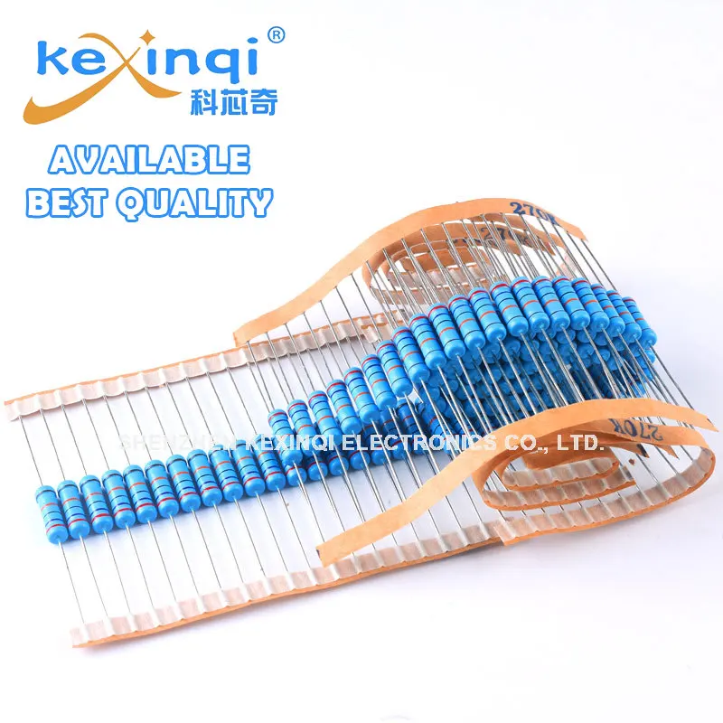 10 buah 2W Resistor Film logam 1% 0.1R ~ 2.2M 0.1 0.15 0.18 0.22 0.24 0.27 0.3 0.33 0.36 0.39 0.43 0.47 0.56 1M Ohm