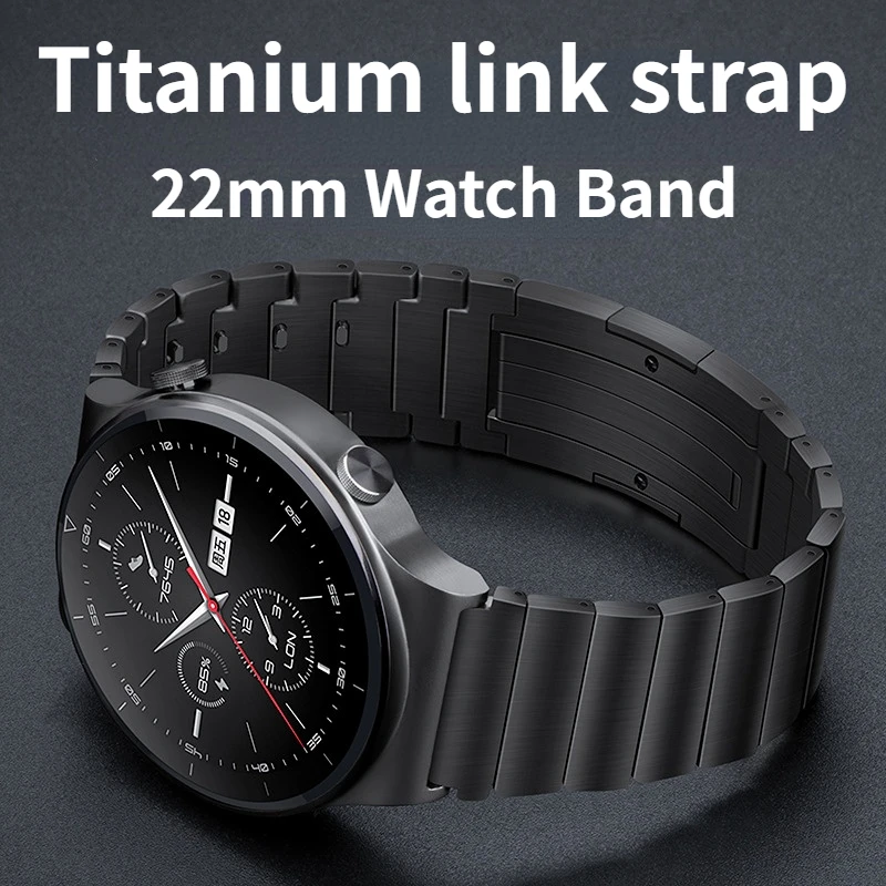 

Ремешок титановый для Huawei Watch 4 GT3/2 Pro/2E Amazfit GTR 4/3/2/Stratos, легкий Браслет для Samsung Watch 3/Gear S3, 22 мм